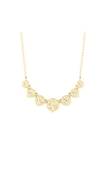 Load image into Gallery viewer, 4.5CTW Round Shaped Lab Grown Diamond (F/VS) Seven Stone Necklace in 14K Gold
