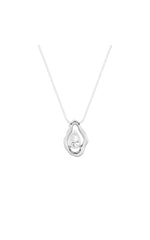 Load image into Gallery viewer, 1CTW Pear Shaped Lab Grown Diamond (F/VS) Organic Design Solitaire Pendant in 14K Gold
