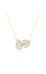 Load image into Gallery viewer, 2CTW Pear Shaped Lab Grown Diamond (F/VS) Heart Shaped Necklace in 14K Gold
