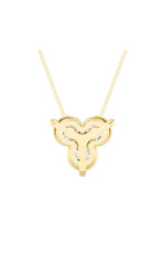 Load image into Gallery viewer, 1CTW Round Shaped Lab Grown Diamond (F/VS) Three Stone Pendant in 14K Gold

