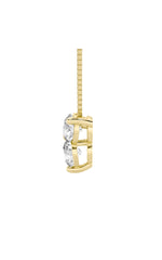 Load image into Gallery viewer, 1CTW Round Shaped Lab Grown Diamond (F/VS) Three Stone Pendant in 14K Gold
