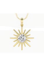 Load image into Gallery viewer, 1.5CTW Round Shaped Lab Grown Diamond (F/VS) Astralis Pendant in 14K Gold
