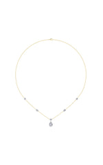 Load image into Gallery viewer, 3CTW Pear Shaped Lab Grown Diamond (F/VS) Strata Chic Collection Necklace in 14K Gold
