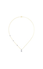 Load image into Gallery viewer, 3.5CTW Oval Shaped Lab Grown Diamond (F/VS) Strata Chic Collection Necklace in 14K Gold
