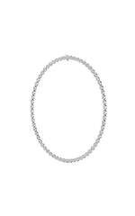 Load image into Gallery viewer, 22.25CTW Oval Shaped Lab Grown Diamond (F/VS) East West Bezel Set Necklace in 14K Gold

