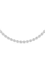 Load image into Gallery viewer, 30CTW Oval Lab Grown Diamond (F/VS ) Bezel Set Necklace in 14K Gold
