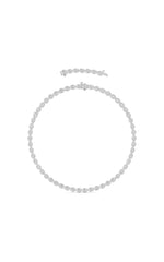 Load image into Gallery viewer, 30CTW Oval Lab Grown Diamond (F/VS ) Bezel Set Necklace in 14K Gold
