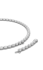 Load image into Gallery viewer, 30CTW Oval Lab Grown Diamond (F/VS ) Bezel Set Necklace in 14K Gold
