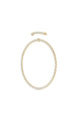 Load image into Gallery viewer, 30CTW Oval Lab Grown Diamond (F/VS ) Bezel Set Necklace in 14K Gold
