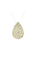 Load image into Gallery viewer, 2.5CTW Round Shaped Lab Grown Diamond (F/VS) Bezel set Bubble Pendant in 14K Gold
