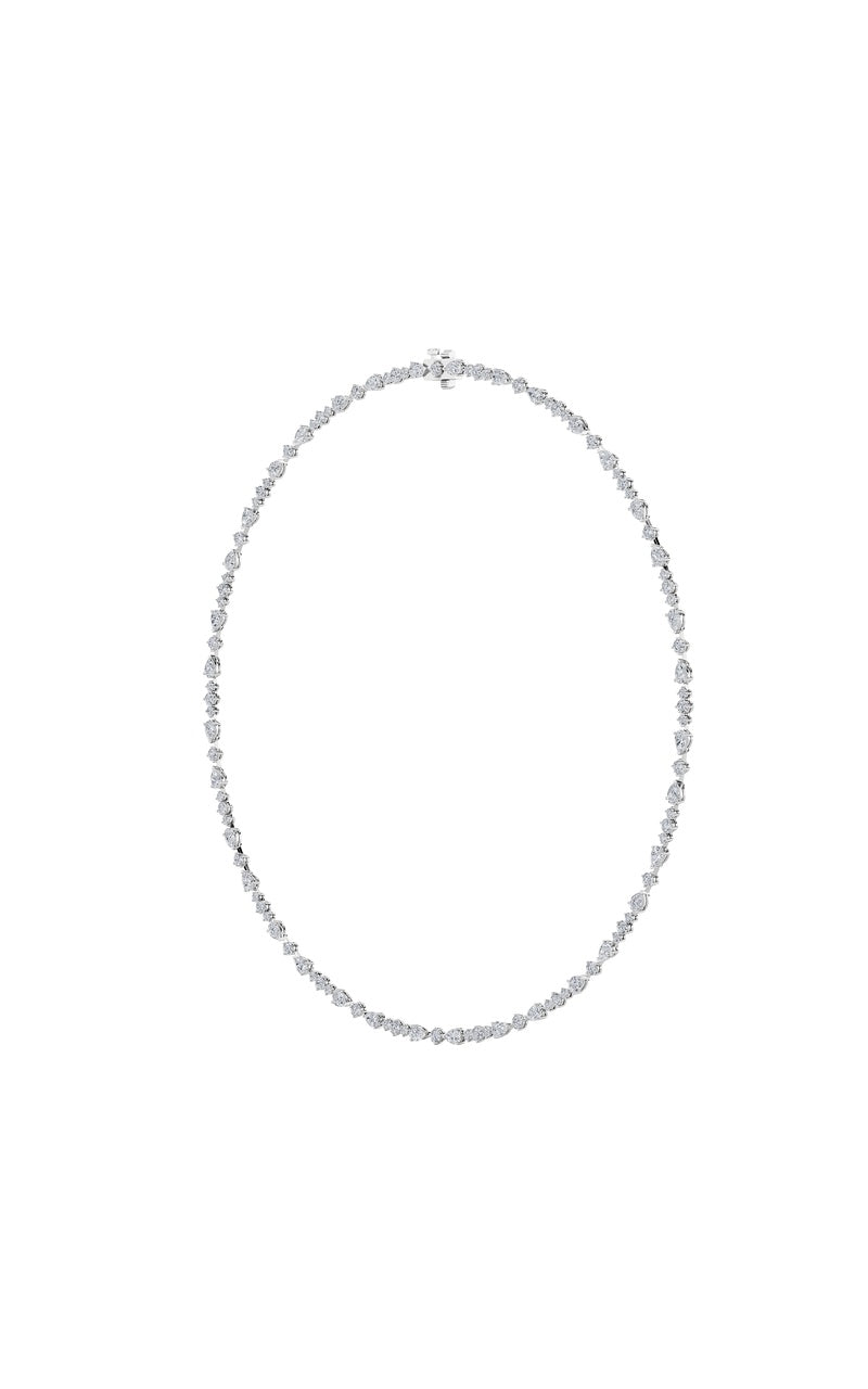 12CTW Pear Shaped Lab Grown Diamond (F/VS) Fashion Necklace in 14K Gold
