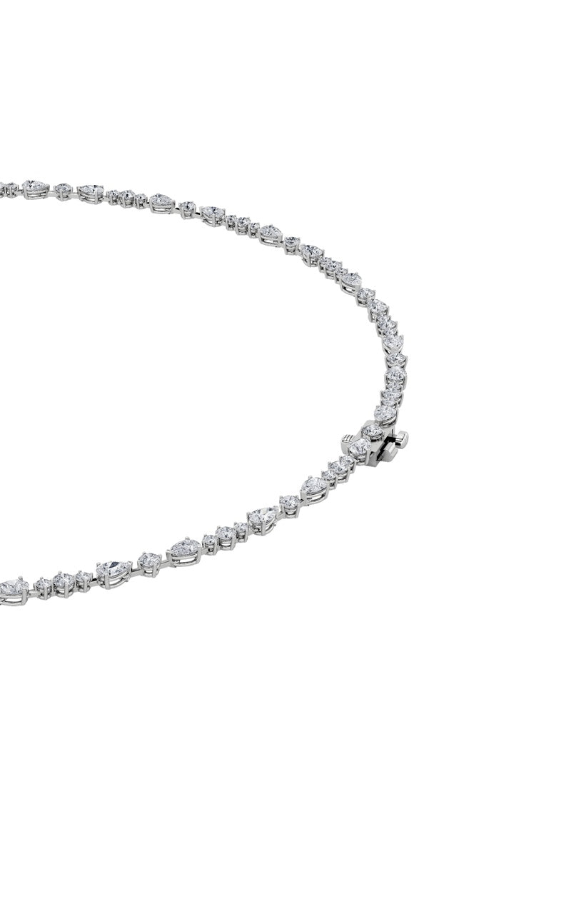12CTW Pear Shaped Lab Grown Diamond (F/VS) Fashion Necklace in 14K Gold