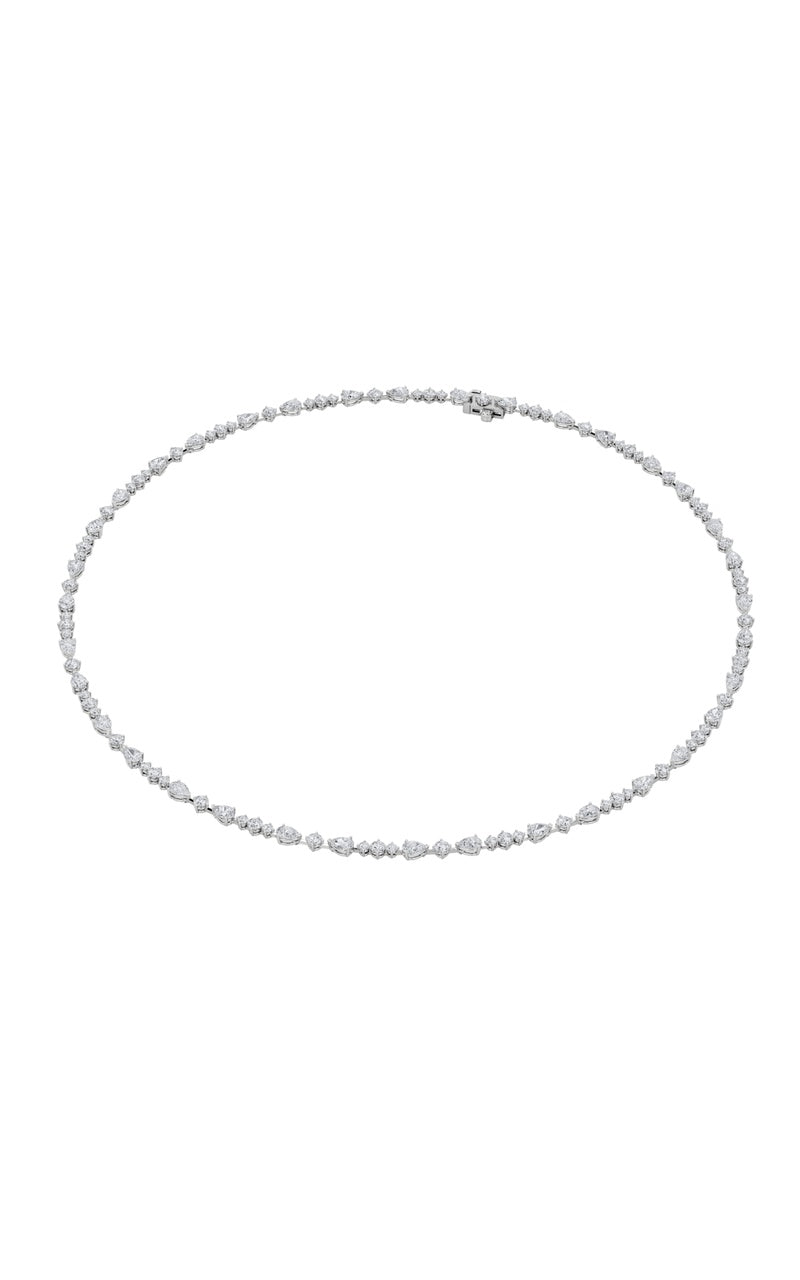 12CTW Pear Shaped Lab Grown Diamond (F/VS) Fashion Necklace in 14K Gold