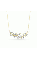 Load image into Gallery viewer, 2.5CTW Pear Shaped Lab Grown Diamond (F/VS) Leaf Motif Fashion Necklace in 14K Gold

