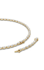 Load image into Gallery viewer, 25CTW Mix Shaped Lab Grown Diamond (F/VS ) Tennis Necklace in 14K Gold
