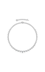 Load image into Gallery viewer, 65CTW Heart Shaped Lab Grown Diamond (F/VS ) Tennis Necklace in 14K Gold
