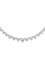 Load image into Gallery viewer, 65CTW Heart Shaped Lab Grown Diamond (F/VS ) Tennis Necklace in 14K Gold
