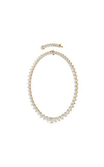Load image into Gallery viewer, 65CTW Heart Shaped Lab Grown Diamond (F/VS ) Tennis Necklace in 14K Gold
