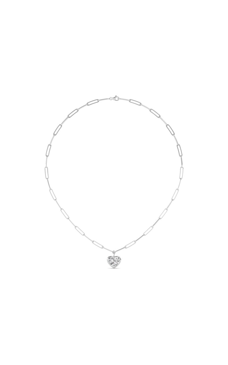 4CTW Heart Shape Lab Grown Diamond (F/VS ) Necklace in 14K Gold