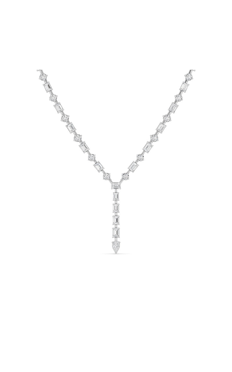20CTW Mix Shaped Lab Grown Diamond (F/VS ) Necklace in 14K Gold