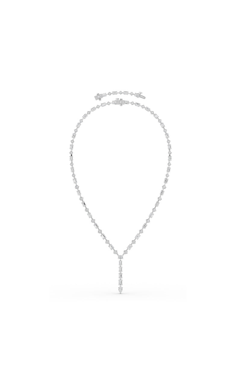 20CTW Mix Shaped Lab Grown Diamond (F/VS ) Necklace in 14K Gold