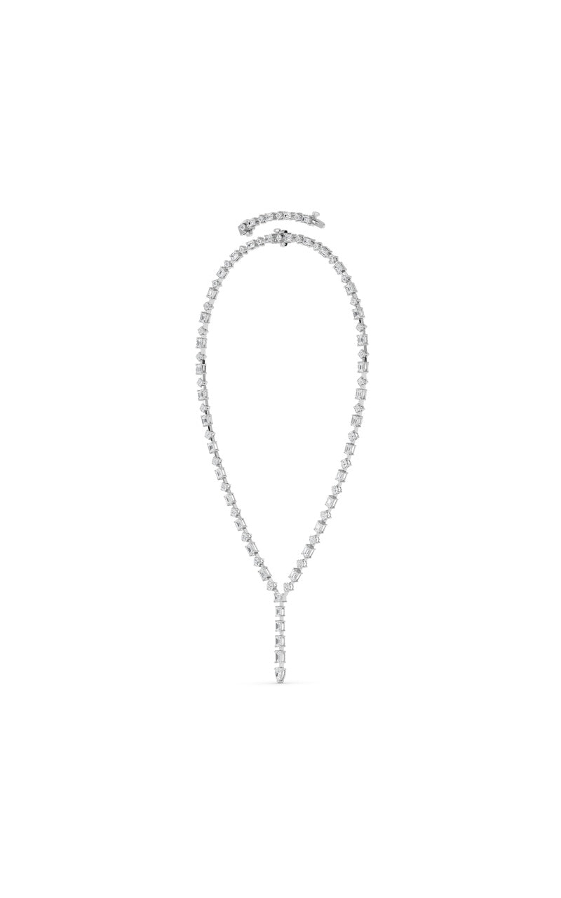 20CTW Mix Shaped Lab Grown Diamond (F/VS ) Necklace in 14K Gold