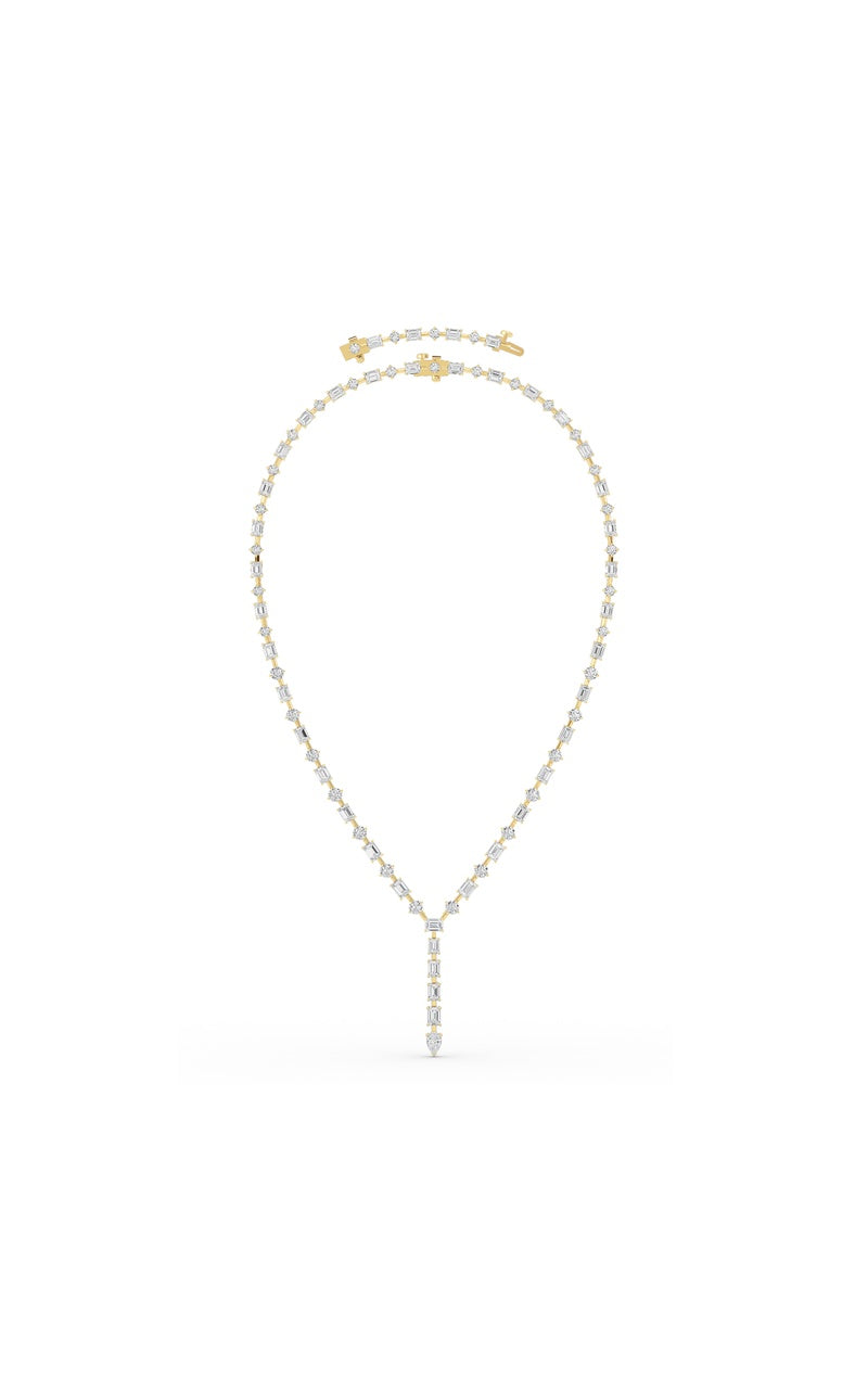 20CTW Mix Shaped Lab Grown Diamond (F/VS ) Necklace in 14K Gold