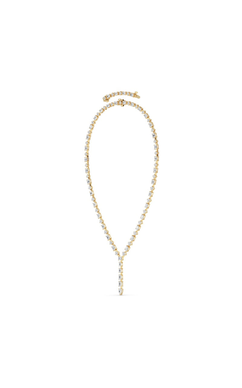 20CTW Mix Shaped Lab Grown Diamond (F/VS ) Necklace in 14K Gold