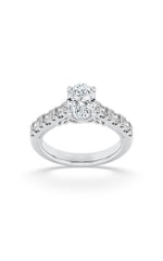 Load image into Gallery viewer, 2CTW Oval Shaped Lab Grown Diamond (F/VS) Accented Milgrain Engagement Ring in 14K Gold
