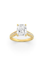 Load image into Gallery viewer, 2.5CTW Elongated Cushion Shaped Lab Grown Diamond (G/VS) Accented Engagement Ring in 14K Gold
