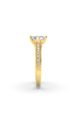 Load image into Gallery viewer, 2.5CTW Elongated Cushion Shaped Lab Grown Diamond (G/VS) Accented Engagement Ring in 14K Gold
