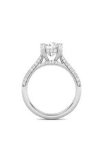 Load image into Gallery viewer, 3CTW Round Shaped Lab Grown Diamond (F/VS) Triple Row Accented Engagement Ring in 14K Gold
