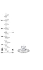 Load image into Gallery viewer, 3CTW Round Shaped Lab Grown Diamond (F/VS) Triple Row Accented Engagement Ring in 14K Gold
