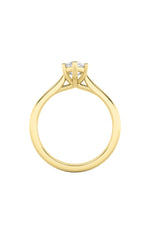 Load image into Gallery viewer, 2CTW Marquise Shaped Lab Grown Diamond (F/VS) Plain Cathedral Trellis Shank Solitaire Engagement Ring in 14K Gold
