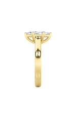 Load image into Gallery viewer, 2CTW Marquise Shaped Lab Grown Diamond (F/VS) Plain Cathedral Trellis Shank Solitaire Engagement Ring in 14K Gold
