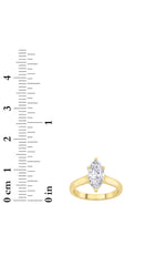 Load image into Gallery viewer, 2CTW Marquise Shaped Lab Grown Diamond (F/VS) Plain Cathedral Trellis Shank Solitaire Engagement Ring in 14K Gold
