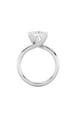 Load image into Gallery viewer, 1CTW Princess Shaped Lab Grown Diamond (F/VS) Bypass Shank Engagement Ring in 14K Gold
