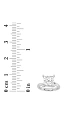 Load image into Gallery viewer, 1CTW Princess Shaped Lab Grown Diamond (F/VS) Bypass Shank Engagement Ring in 14K Gold
