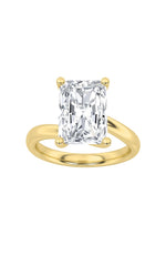 Load image into Gallery viewer, 1CTW Radiant Shaped Lab Grown Diamond (F/VS) Bypass Shank Engagement Ring in 14K Gold
