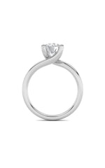 Load image into Gallery viewer, 1CTW Round Shaped Lab Grown Diamond (F/VS) Bypass Shank Engagement Ring in 14K Gold
