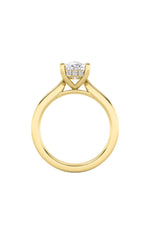 Load image into Gallery viewer, 1CTW Elongated Cushion Shaped Lab Grown Diamond (F/VS) Hidden Halo Cathedral Shank Engagement Ring in 14K Gold
