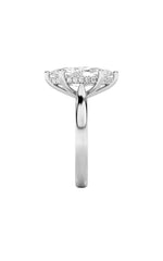 Load image into Gallery viewer, 1CTW Marquise Shaped Lab Grown Diamond (F/VS) Hidden Halo Cathedral Shank Engagement Ring in 14K Gold
