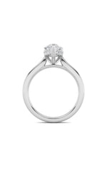 Load image into Gallery viewer, 1CTW Pear Shaped Lab Grown Diamond (F/VS) Hidden Halo Cathedral Shank Engagement Ring in 14K Gold
