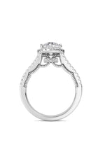 Load image into Gallery viewer, 2CTW Oval Shaped Lab Grown Diamond (F/VS) Split shank Accented Ring in 14K Gold
