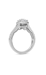 Load image into Gallery viewer, 2CTW Oval Shaped Lab Grown Diamond (F/VS) Split shank Accented Ring in 14K Gold

