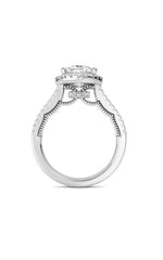 Load image into Gallery viewer, 3CTW Oval Shaped Lab Grown Diamond (F/VS) Split shank Accented Ring in 14K Gold

