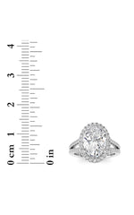 Load image into Gallery viewer, 3CTW Oval Shaped Lab Grown Diamond (F/VS) Split shank Accented Ring in 14K Gold
