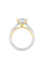 Load image into Gallery viewer, 3CTW Princess Shaped Lab Grown Diamond (F/VS) Two Tone Twisted Basket Cathedral Shank Solitaire Ring in 14K Gold
