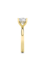 Load image into Gallery viewer, 2CTW Round Shaped Lab Grown Diamond (F/VS) Hidden Halo Petite Shank Ring in 14K Gold
