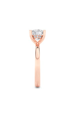 Load image into Gallery viewer, 2CTW Round Shaped Lab Grown Diamond (F/VS) Hidden Halo Petite Shank Ring in 14K Gold
